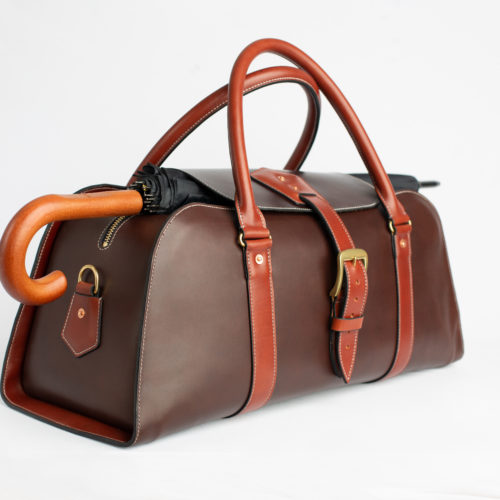 Leather Duffle Bag.