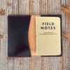 Brown Leather Notepad Cover front view, unfolded