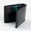 Shell cordovan wallet, black color.
