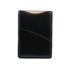 Shell cordovan card case, black color