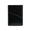 Shell cordovan card case, black color